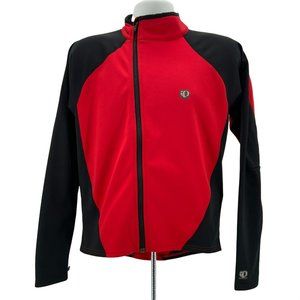 Pearl Izumi Red Black Zipper Cycling Jacket Mens Medium